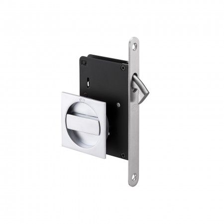 Mortise door lock for sliding doors - Matte chrome plated