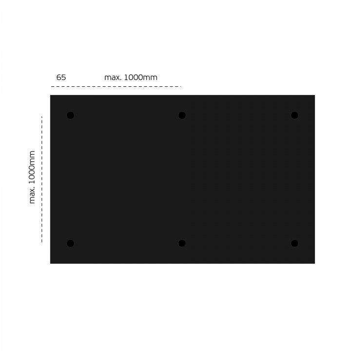 Glass support wall fixing - 50mm / glass 8-25mm