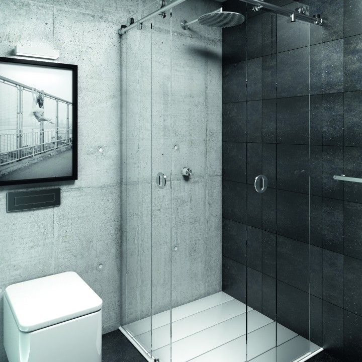 90 Shower System - Max1000mm (glass and flush handle not included) - 25mm
