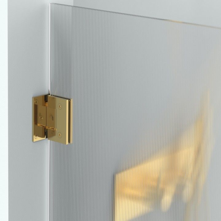 Wall to glass hinge with stop