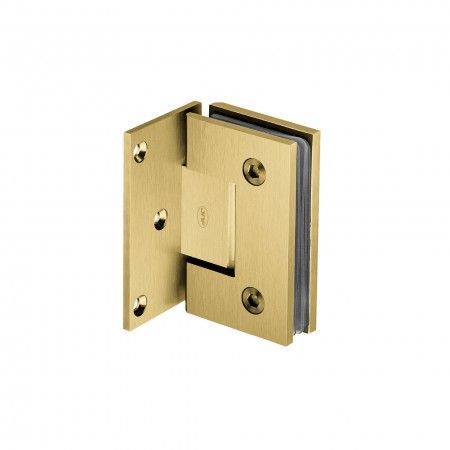 Wall to glass hinge with stop Titanium Gold