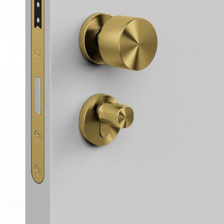 Knob for european profile cylinder - Titanium Gold