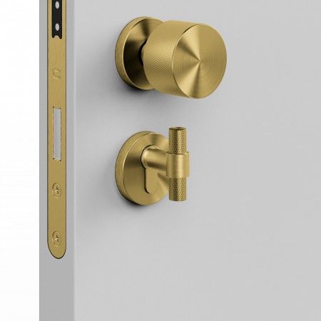 Knob for european profile cylinder - Titanium Gold